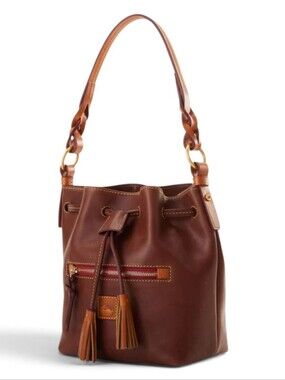 Doney & Bourke Brown Leather Bucket Bag